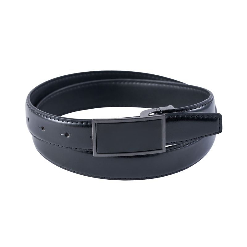 Cinturón reversible con hebilla de placa formal negra