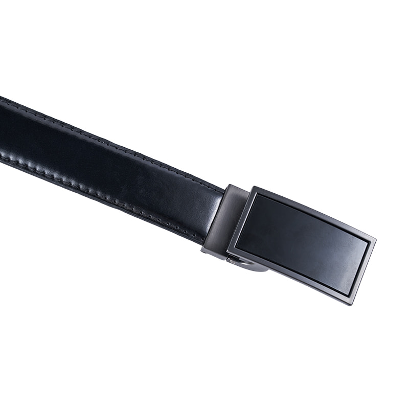 Cinturón reversible con hebilla de placa formal negra