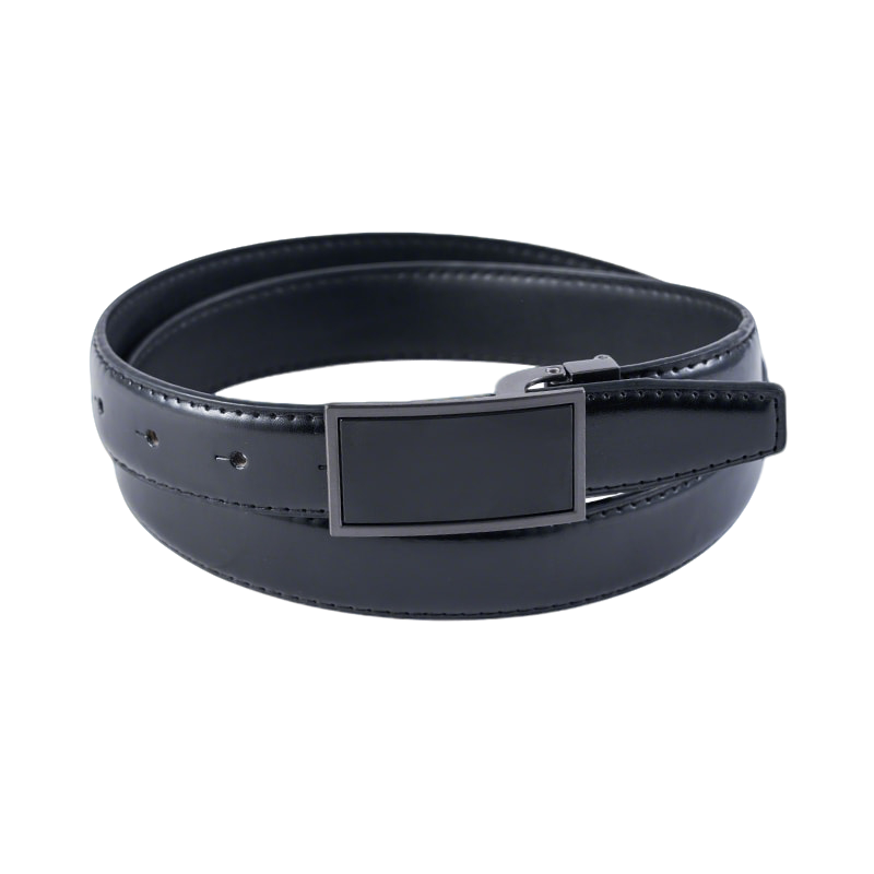 Cinturón reversible con hebilla de placa formal negra