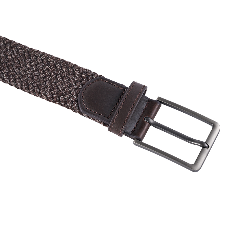 Cinturón trenzado casual con correas marrones