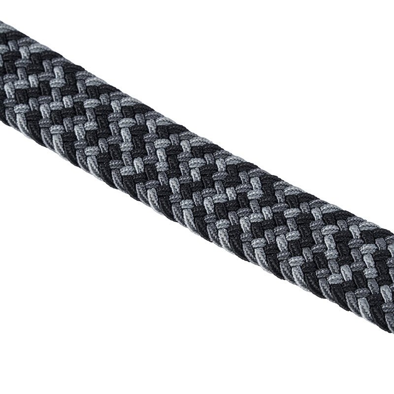 Cinturón tejido trenzado elástico tejido gris negro